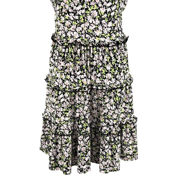 Tommy Hilfiger Womens 8 Ruffle Tiered Daisy Floral Sleeveless Dress Cottagecore - Picture 5 of 16